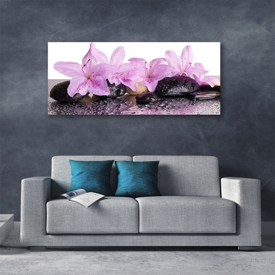 Quadro em tela Flores Lírio Orvalho Água