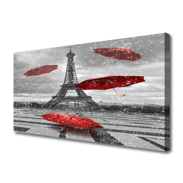 Quadro canvas Guarda-chuva da Torre Eiffel em Paris