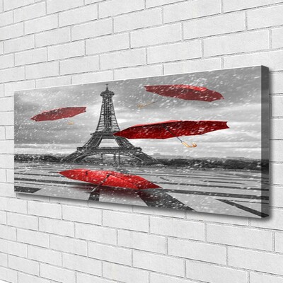 Quadro canvas Guarda-chuva da Torre Eiffel em Paris