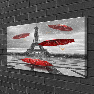 Quadro canvas Guarda-chuva da Torre Eiffel em Paris