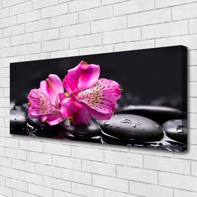 Quadro canvas Flores Pedras Zen Spa