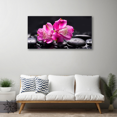 Quadro canvas Flores Pedras Zen Spa