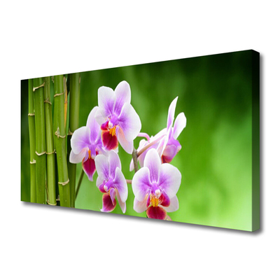Quadro canvas Flores de orquídea de bambu zen