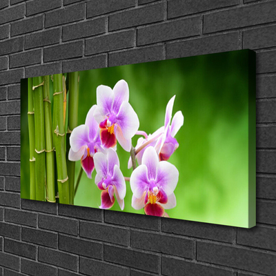 Quadro canvas Flores de orquídea de bambu zen