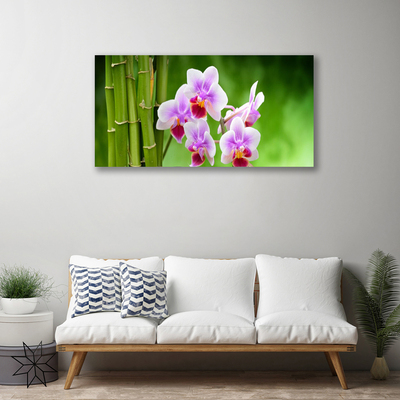 Quadro canvas Flores de orquídea de bambu zen