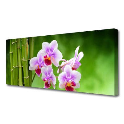 Quadro canvas Flores de orquídea de bambu zen