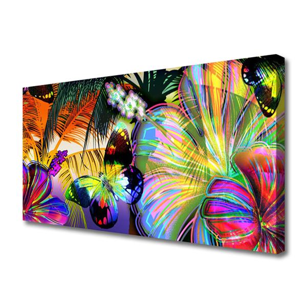 Quadro em tela Penas de borboletas abstratas