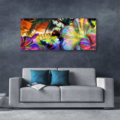 Quadro em tela Penas de borboletas abstratas