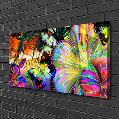 Quadro em tela Penas de borboletas abstratas