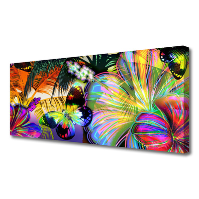 Quadro em tela Penas de borboletas abstratas