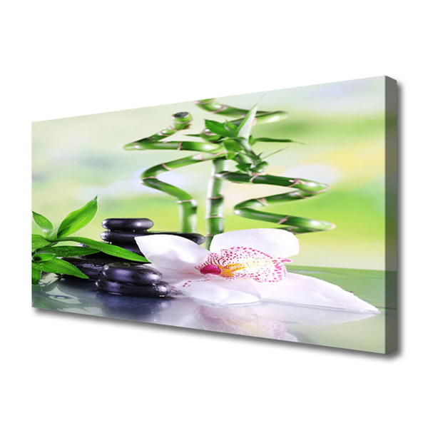 Quadro em tela Orquídea Bambu Zen Spa