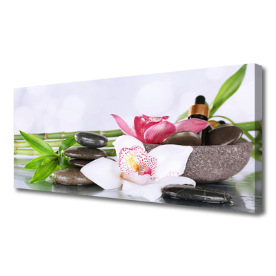 Quadro canvas Flores de orquídea de bambu