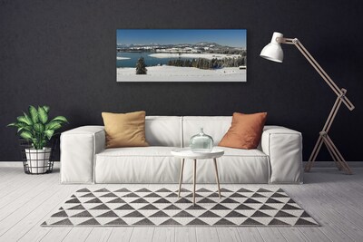 Quadro canvas Montanhas do Lago Snow Land
