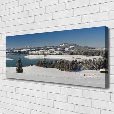 Quadro canvas Montanhas do Lago Snow Land