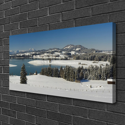Quadro canvas Montanhas do Lago Snow Land