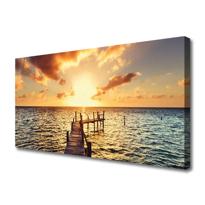 Quadro canvas Ponte Vista Mar Oeste