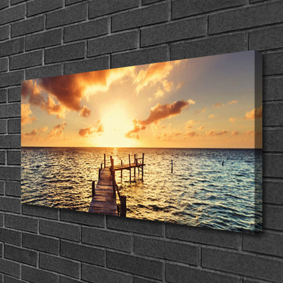 Quadro canvas Ponte Vista Mar Oeste