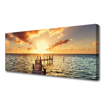 Quadro canvas Ponte Vista Mar Oeste