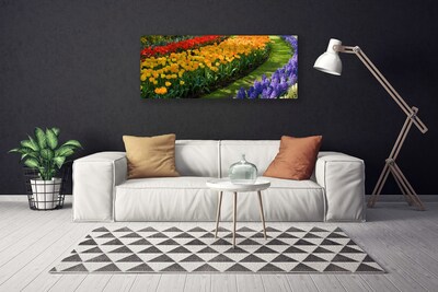 Quadro em tela Flores Jardim Tulipas