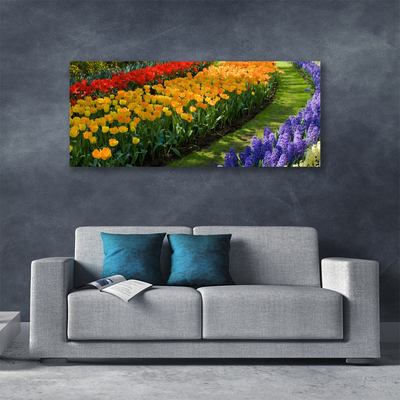Quadro em tela Flores Jardim Tulipas
