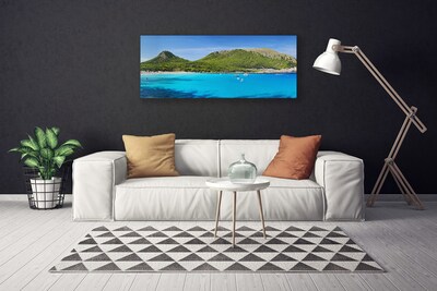 Quadro canvas Paisagem de montanhas e mar