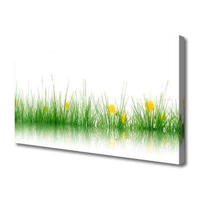 Quadro canvas Natureza Grama Flores