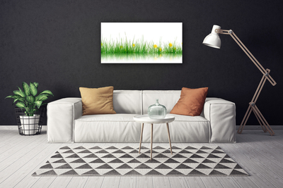 Quadro canvas Natureza Grama Flores