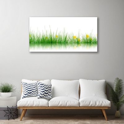 Quadro canvas Natureza Grama Flores