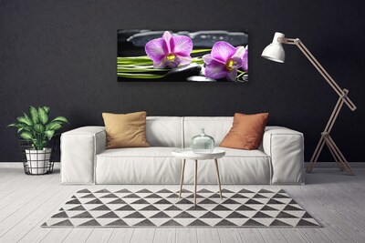 Quadro em tela Pedras de spa zen orquídea
