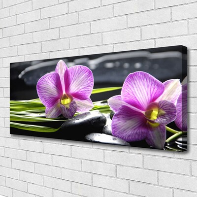 Quadro em tela Pedras de spa zen orquídea