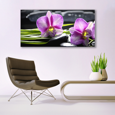 Quadro em tela Pedras de spa zen orquídea