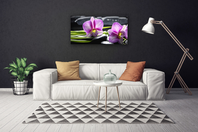 Quadro em tela Pedras de spa zen orquídea