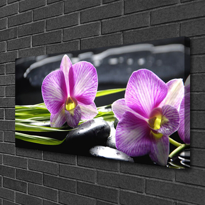 Quadro em tela Pedras de spa zen orquídea