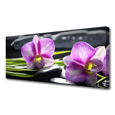 Quadro em tela Pedras de spa zen orquídea