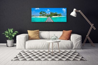 Quadro canvas Praia Tropical Palm