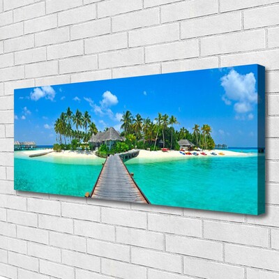 Quadro canvas Praia Tropical Palm