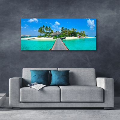 Quadro canvas Praia Tropical Palm