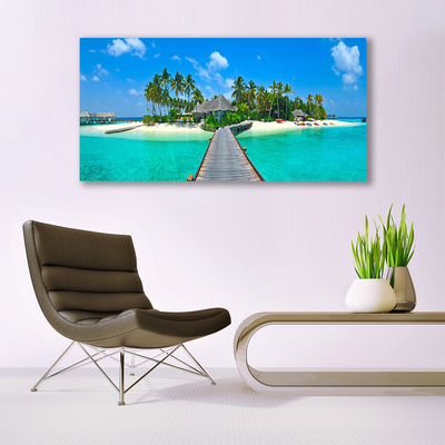 Quadro canvas Praia Tropical Palm