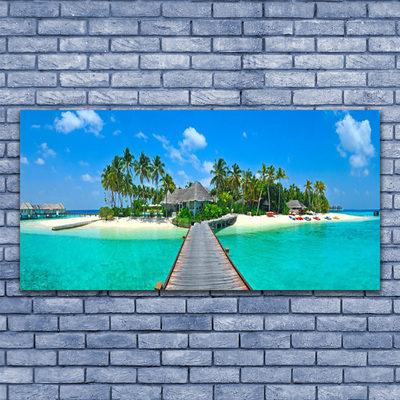 Quadro canvas Praia Tropical Palm