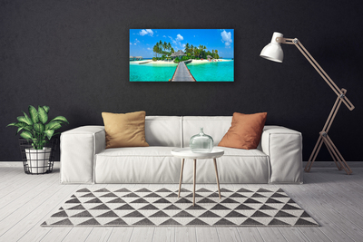 Quadro canvas Praia Tropical Palm