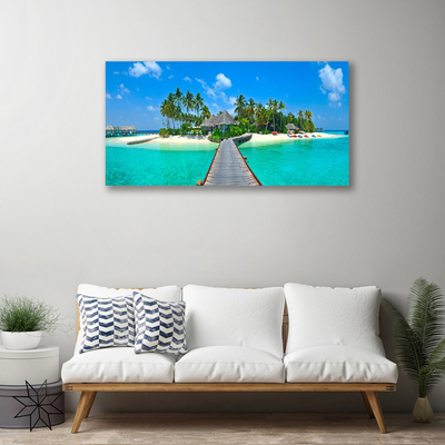 Quadro canvas Praia Tropical Palm