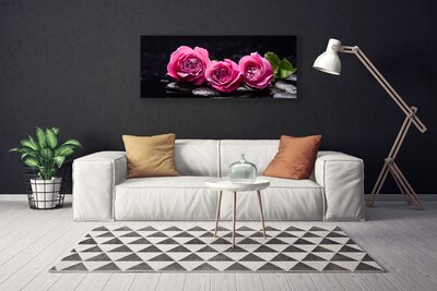 Quadro em tela Roses Stones Zen Spa Natureza