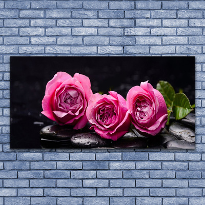 Quadro em tela Roses Stones Zen Spa Natureza