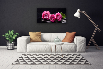 Quadro em tela Roses Stones Zen Spa Natureza