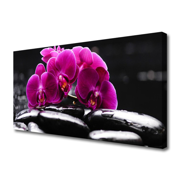 Quadro em tela Spa Zen Stones Orchid