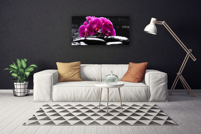 Quadro em tela Spa Zen Stones Orchid