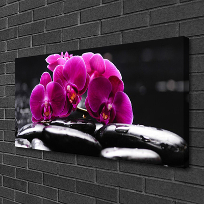 Quadro em tela Spa Zen Stones Orchid