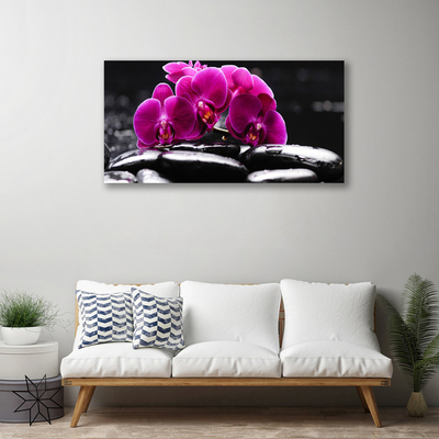 Quadro em tela Spa Zen Stones Orchid