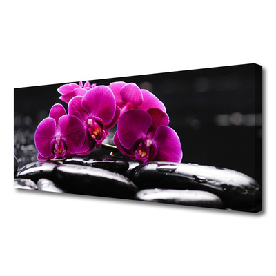 Quadro em tela Spa Zen Stones Orchid