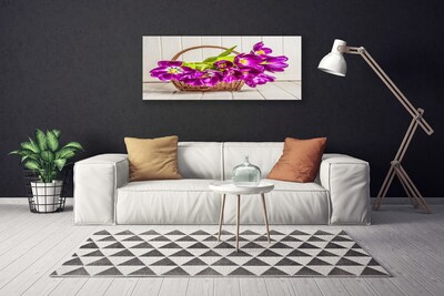 Quadro canvas Flores em uma cesta